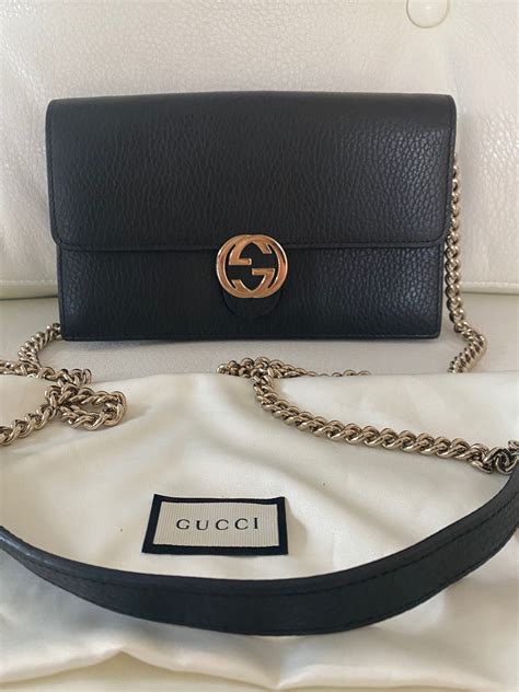 gucci wallet on a chain review|Gucci interlocking wallet on chain.